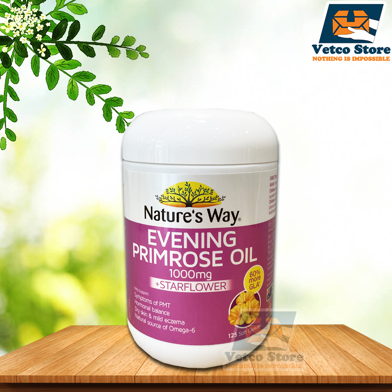 Tinh dầu hoa anh thảo 1000mg kết hợp dầu hướng dương Nature's Way hộp 125v