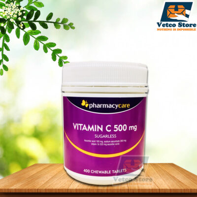 Viên nhai bổ sung Vitmin C Pharmacycare không đường hộp 400 viên