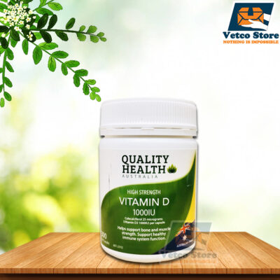 Viên uống bổ sung vitamin D Quality Health High Strength Vitamin D 1000IU Hộp 300 viên