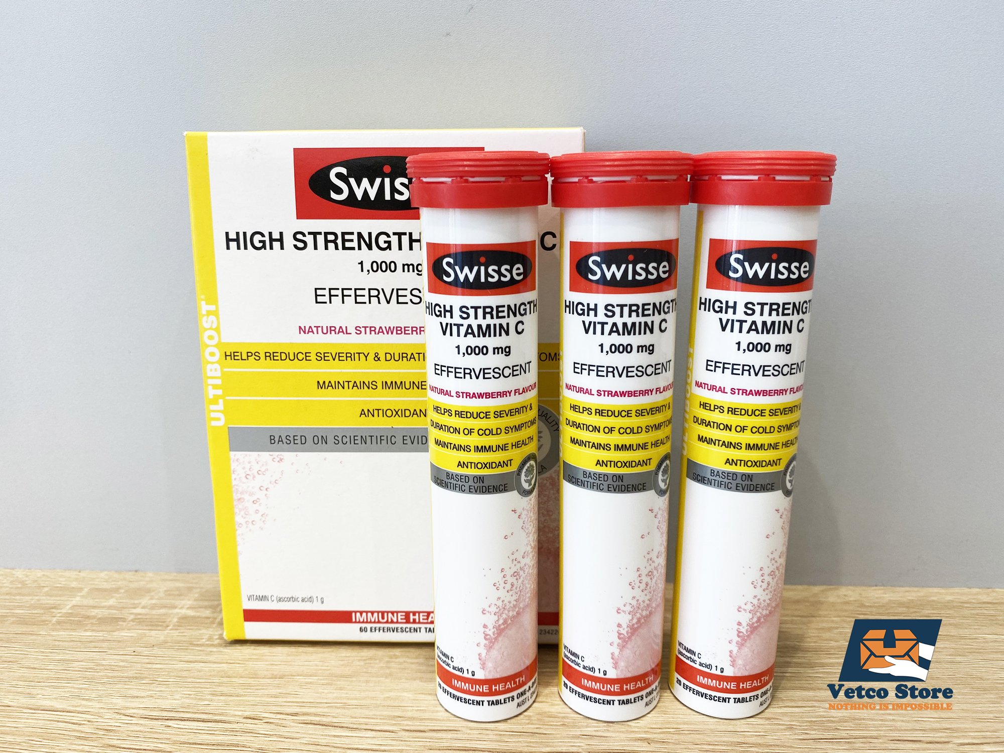 Swisse High Strength vitamin C 1000mg sủi 20v_2