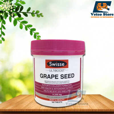 Viên uống bổ sung tinh chất hạt nho Swisse Grape Seed hộp 300 viên