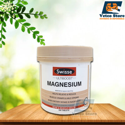 Viên uống bổ sung Magie Swisse Ultiboost Magnesium hộp 200 viên