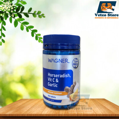 Viên uống bổ sung vitamin C, tinh chất tỏi và tinh chất Horseradish Wagner hộp 200v
