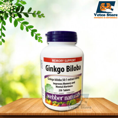 Viên uống Ginkgo Biloba Webber Naturals giúp hỗ trợ trí nhớ hộp 250v