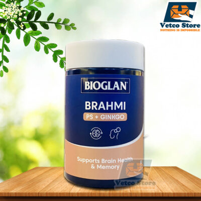 Viên uống bổ não tăng cường trí nhớ Bioglan Brahmi PS + Ginkgo 50 viên