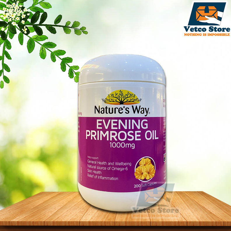Tinh dầu hoa anh thảo Nature’s Way Evening Primrose Oil 1000mg 200 viên