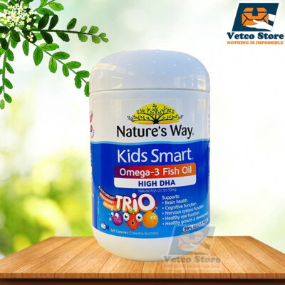 Kẹo Kids Smart Bổ Sung Omega 3, Dầu Cá, DHA 180 viên