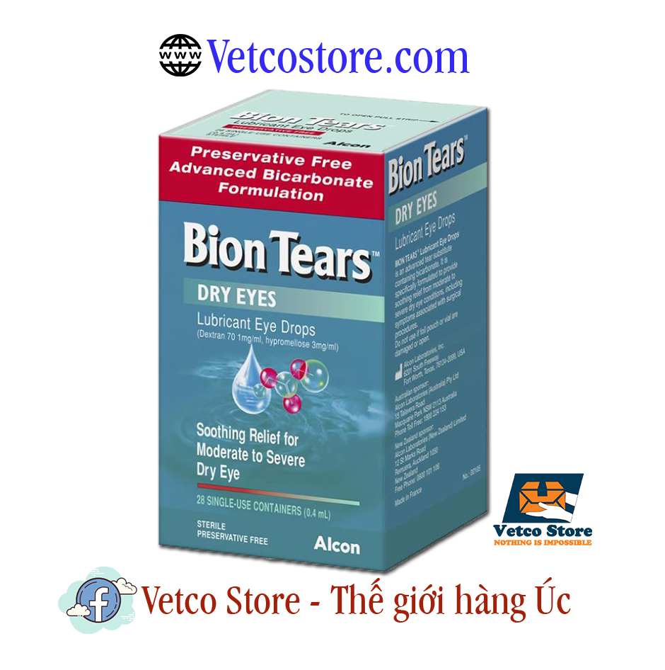 Nhỏ Mắt Bion Tears 28 ống1