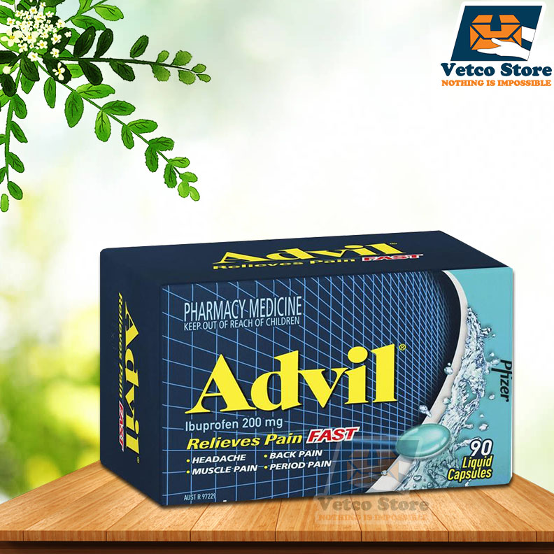 Viên Uống Gỉam Đau Hạ Sốt ADVIL Ibuprofen 200mg 90 viên