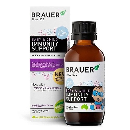 Brauer Baby Child Immunity Support Hỗ Trợ Hệ Thống Miễn Dịch Cho Trẻ Sơ Sinh Và Trẻ Nhỏ 100ml