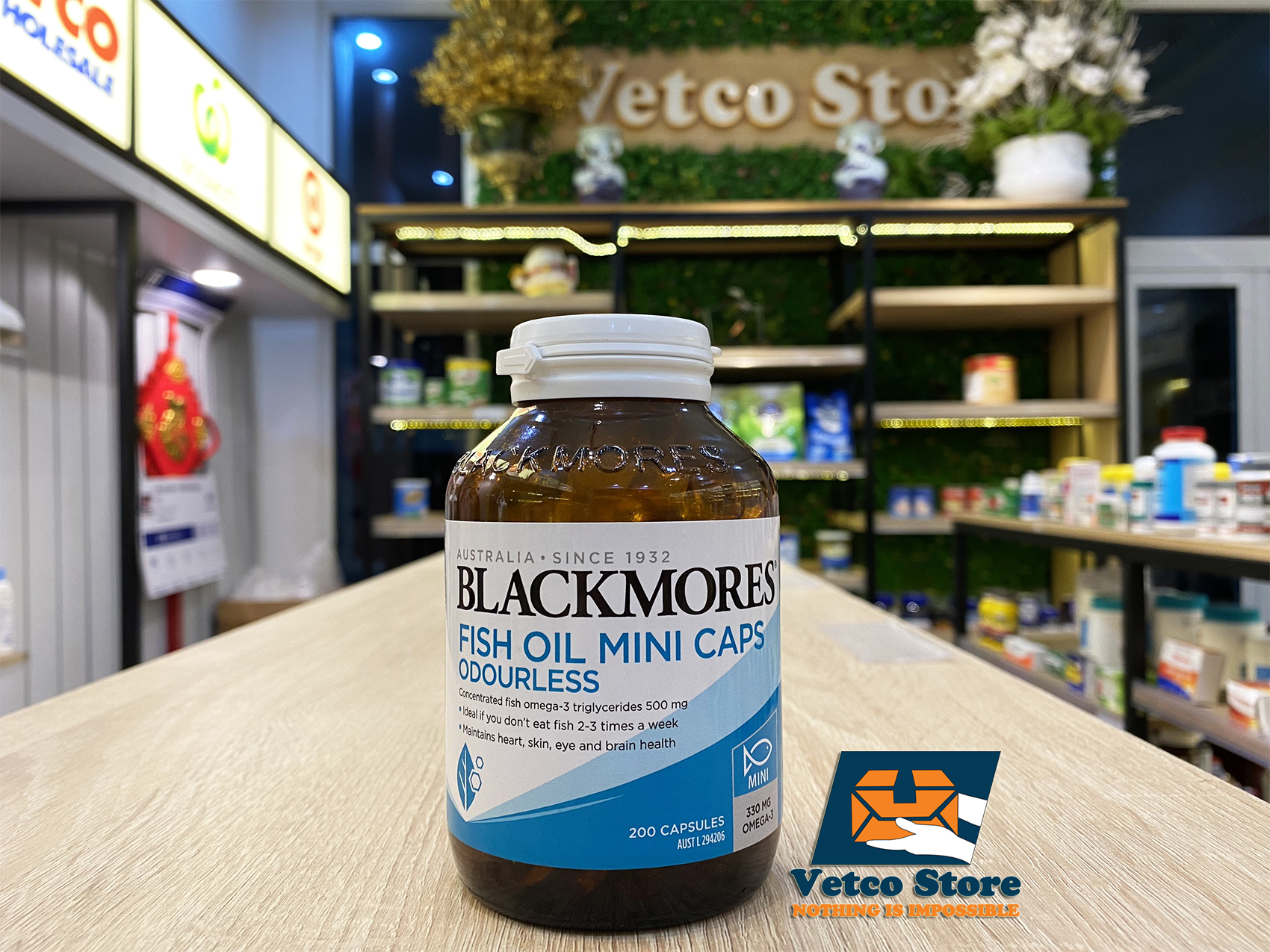 Dầu cá không mùi Mini Cap Blackmores 200v1