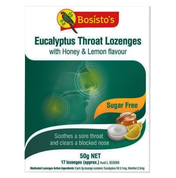 Kẹo ngậm Bosistos Eucalyptus Throat Lozenges 50g