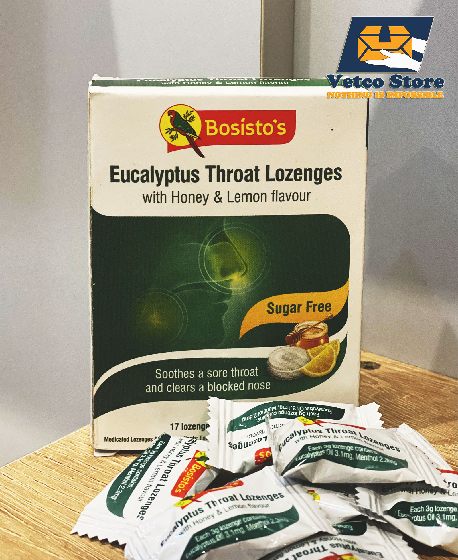 Kẹo ngậm Bosistos Eucalyptus Throat Lozenges 50g2