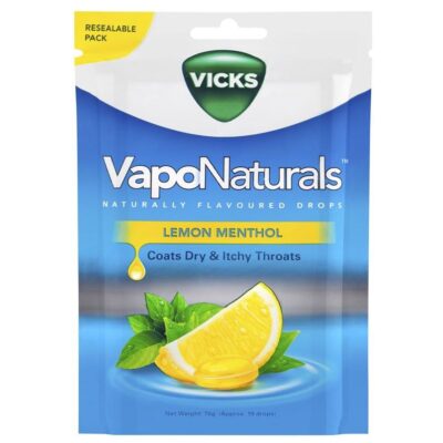 Kẹo ngậm Vicks Vapo Naturals Drops Lemon Menthol