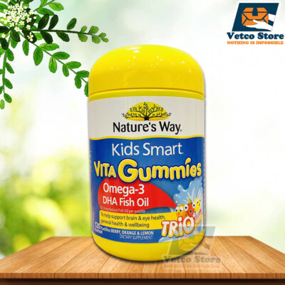 Dầu cá bổ sung Omega-3 và DHA cho bé Nature’s Way Kids Smart Omega-3 DHA Fish Oil 120 viên