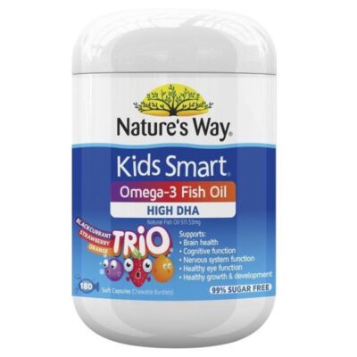 Natures Way Kids Smart Omega3 Fish Oil Trio 180 Capsules1