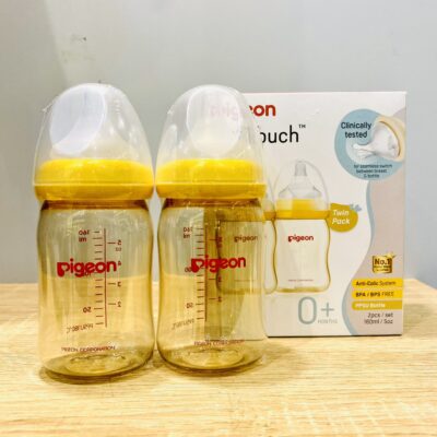 Bình sữa Pigeon SofTouch Peristaltic Plus 160ml Twin Pack