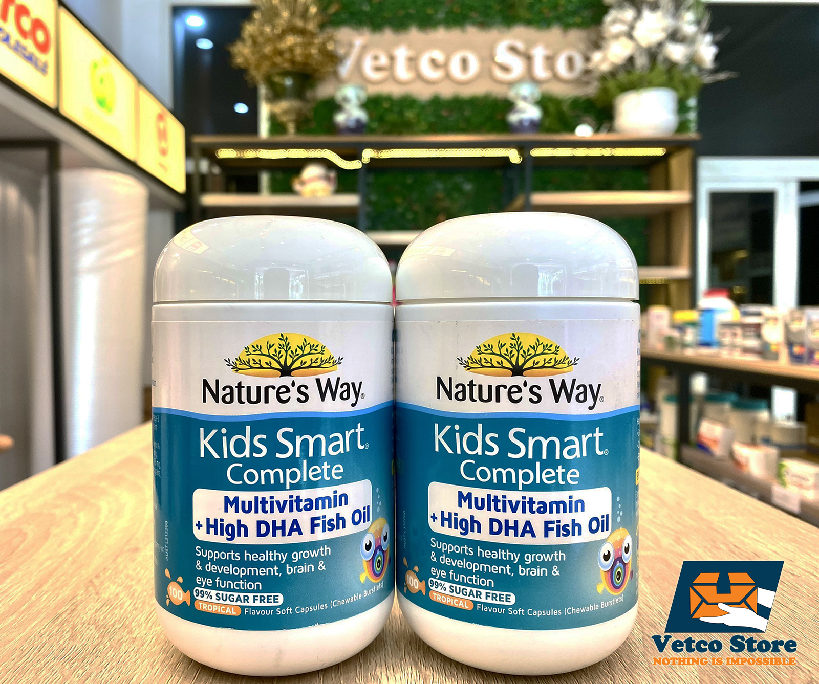 Viên uống bổ sung DHA Vitamin tổng hợp cho bé Natures Way 100v1