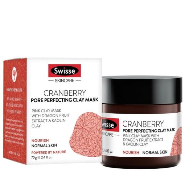 Mặt nạ đất sét Swisse Cranberry Pore Perfecting Clay Mask 70g