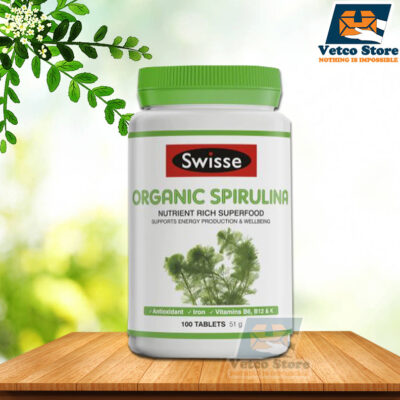 Viên Uống Tảo Xoắn Hữu Cơ Swisse Organic Spirulina 100 viên