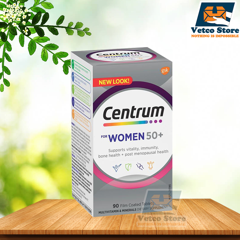 Viên Uống Bổ Sung Vitamin Tổng Hợp Centrum For Women 50+ 90 viên