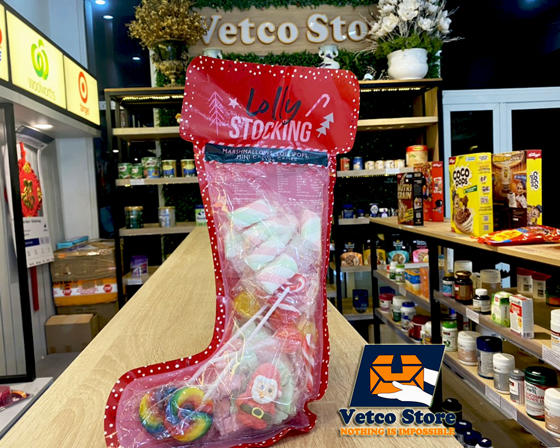 Kẹo giáng sinh Lolly Stocking 210g