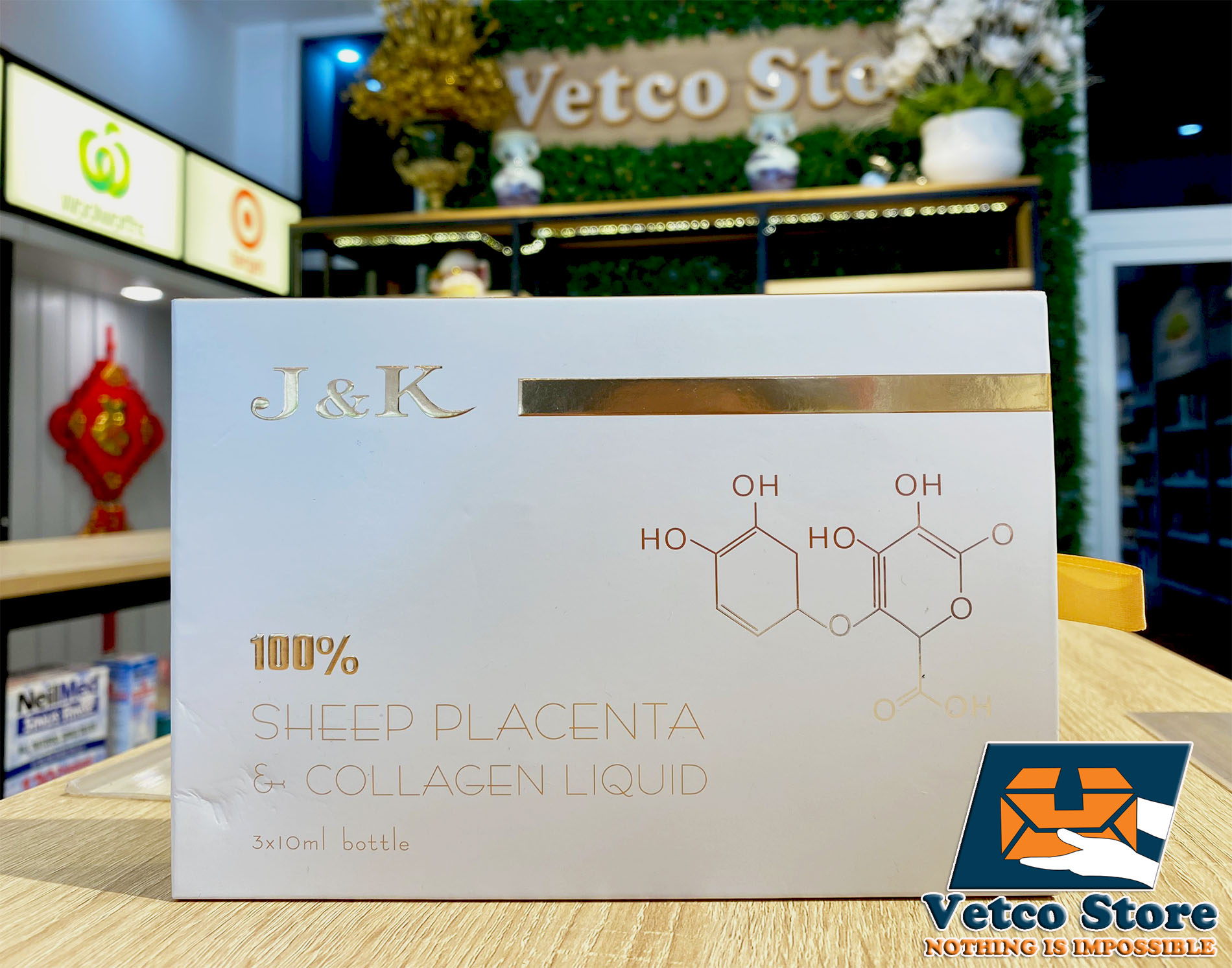 Serum Tế Bào Gốc Nhau Trị Nám Chống Lão Hóa Nhau Thai Cừu Kết Hợp Collagen J&K 100%