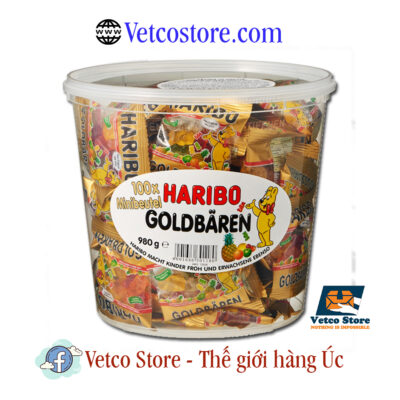 Kẹo dẻo Haribo Goldbears hộp 100 gói 1