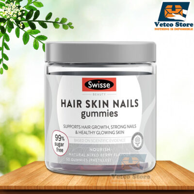 Viên Nhai Kẹo Dẻo Hổ Trở Khỏe Da, Móng, Tóc Swisse Beauty Hair Skin Nails Gummies 50 Viên