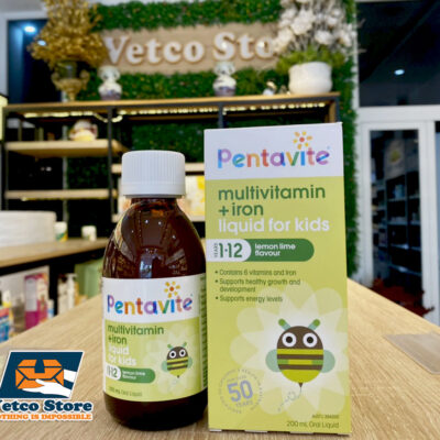 Pentavite Multivitamin Iron Liquid For Kids 1 đến 12 tuổi 200ml
