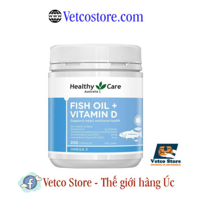 Viên uống dầu cá Healthy Care Vitamin D 200 viên 2