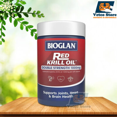 Viên Uống Tinh Dầu Nhuyễn Thể Đỏ Bioglan Red Krill Oil Double Strength 1000mg - 60 viên
