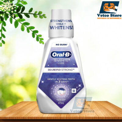 Nước Súc Miệng Trắng Răng Sau 7 Ngày Oral-B 3D White Luxe Diamond Strong 473ml