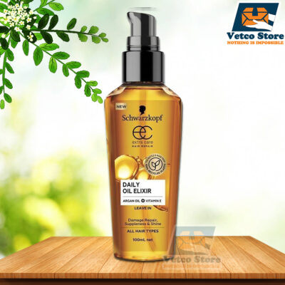 Dưỡng Tóc Schwarzkopf Extra Care Hair Repair Daily Oil Elixir Argan Oil + Vitamin E Leave In 100ml