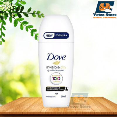 Lăn Khử Mùi Dove Invisible Dry White Freesia & Violet Flower Scent 50ml