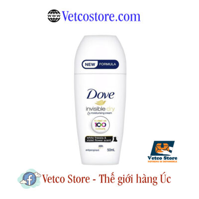 Lăn khử mùi Dove Invisible Dry1