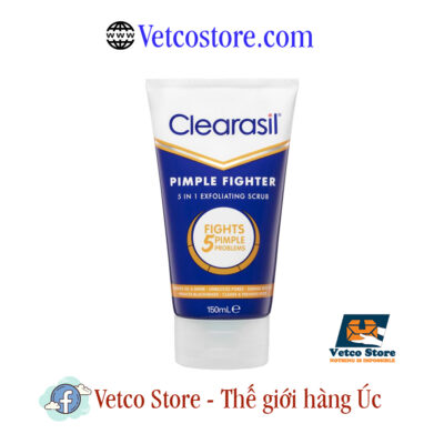 Sữa rửa mặt Clerasil Pimple Fighter 5in1 Exfoliating Scrub 150ml1