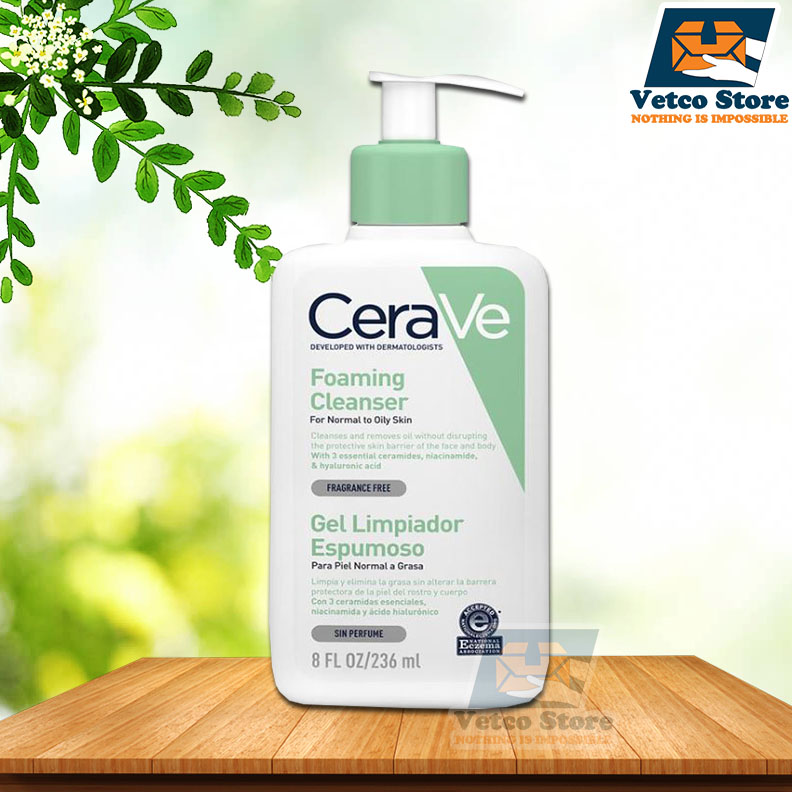 Sữa Rửa Mặt Tạo Bọt Cerave Foaming Cleanser 236ml