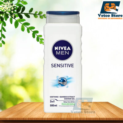 Sữa Tắm Gội Xả Nivea Men 3in1 Sensitive Soothing + Bamboo Extract Shower Gel 500ml