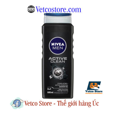 Sữa tắm nivea men 3in1 active clean 500ml1