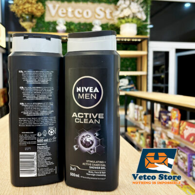 Sữa tắm nivea men 3in1 active clean 500ml2