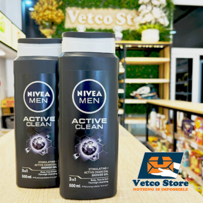 Sữa tắm nivea men 3in1 active clean 500ml24