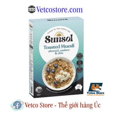 Sunsol Toasted Muesli Almond Cashew Chia 500g1