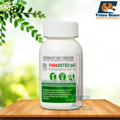 Viên Uống Giảm Đau Hạ Sốt Paraosteo Pracetamol 665mg / Hộp 96 Viên