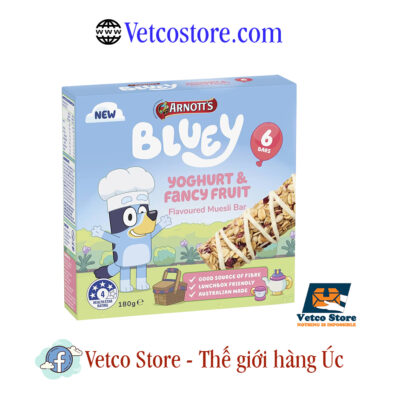 Bánh Arnotts Bluey Yoghurt Fancy Fruit Flavoured Muesli Bar 6Bars1