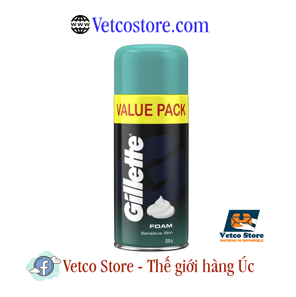 Bọt cạo râu Gillette Foam Sensitive1