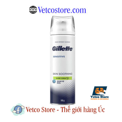 Bọt cạo râu Gillette Sensitive Skin Soothing Shave Gel 195g1