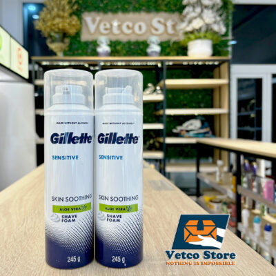 Bọt cạo râu Gillette Sensitive Skin Soothing Shave Gel 195g2