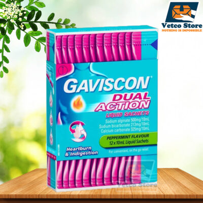 Gaviscon Dual Action Liquid Giảm Ợ Nóng & Khó Tiêu Dạng Gói - Hộp 12 Gói x 10ml