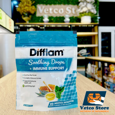 Kẹo Ngậm Difflam Soothing Drop Immune Support Menthol Eucalyptus 20v3